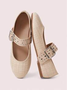 CUCCOO DOLLMOD Casual Fashion Rhinestone Decorated Flat Slippers Spring Shoes Spring Break Easter