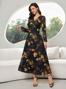 Modelyn Damen Maxikleid, minimalistischer Stil, Lässig Alltagskleidung