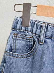 SHEIN Wildeya Set de 2 piezas Conjunto de ropa de verano informal para niñas preadolescentes - Jeans de mezclilla y set de top, ropa para niñas preadolescentes