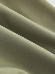 SHEIN MOD Green V-Neck Lapel Tie-Waist Sleeveless ,Belt Bowknot,Plus Size Jumpsuit,Vintage Style,