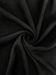 SHEIN Frenchy 大码波西米亚风休闲度假花卉印花拼布黑色收腰 A 字连衣裙，适合夏季 - 彩色 - 查看 6