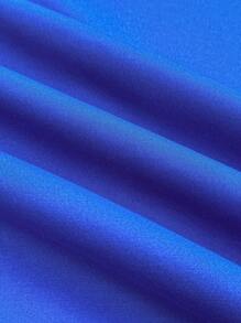 Men's Letter Applique Zip-Up Hoodie Sweatshirt - Blue - View 3