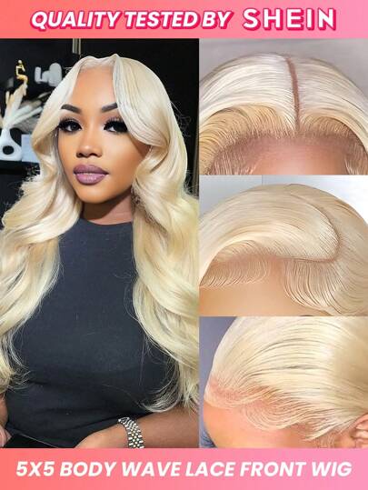 5x5身體波浪式蕾絲前置假髮，20-32英寸長613金髮身體波浪式蕾絲前置假髮，適用於女性，100％未經處理的天然人髮假髮