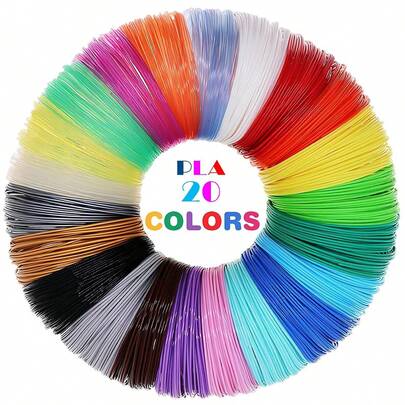 3d Printing Pen Dedicated 100m Pla Filament, 20 Colors * 5m, Suitable For High Temperature 3d Printing Pens With Diameter Of 1.75mm Back To School