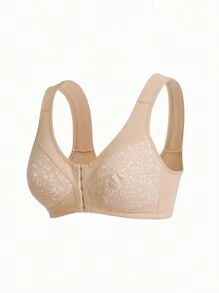 BloomMama 1 buah Bra Menyusui Wanita Motif Bunga Kecil Patchwork - Aprikot - View 3