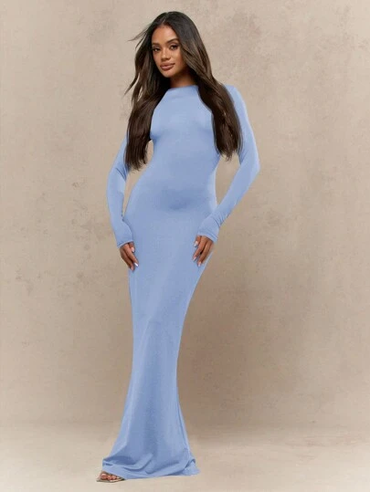 MISSGUIDED Elegant Long Sleeve Bodycon Maxi DressMISSGUIDED