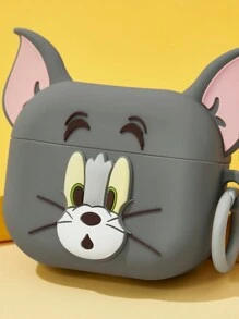 TOM & JERRY X SHEIN 可爱卡通动物形状耳机套 - 彩色 - 查看 11