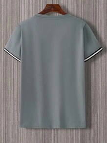 Manfinity Homme 男士休闲撞色字母刺绣短袖T恤男T恤男士T恤