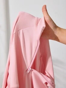 Easithlete Casual Solid Color Slim-Fit Cropped Sweatshirt