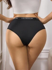 EasyFave 5 条装 女式字母印花腰带休闲时髦内裤 - 彩色 - 查看 2