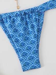 Swim Mod Ensemble de Bikini à imprimé Floral de Style Vintage pour femmes, plage d'été à imprimé aléatoire