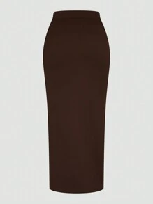 Sunspun Plus Size Simple Casual Everyday Wear Skirt - Multicolor - View 11