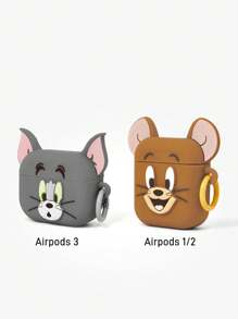 TOM & JERRY X SHEIN 可爱卡通动物形状耳机套 - 彩色 - 查看 3