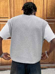 AXEPEAK Men's Loose Number 11 Print Knit Crew Neck Tank Top, School - Multicolor - View 3