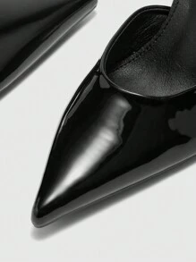 CUCCOO BIZCHIC Women's New 2024 Gold Strap Thong Sandals, Spring/Autumn 2024 Pointed Toe Slim Heels, Stylish Simple Design Pair With Dresses High Heels, Not Feet Tired Spring Shoes Spring Break Easter - Black - View 5