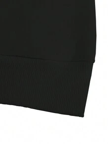 Manfinity Dauomo Werewolf Meme Print "Human By Day, Sigma By Night" Men's Standard Size Sweatshirt - Black - View 5