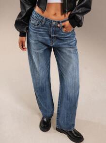Forever 21 Fall&Winter Women's Pockets Loose Wide Leg/Summer Women Outfitformal Women Dresses/Business Casual Women/Essentials /Christmas Outfits/ Low Rise/Cold Weather Clothes/Thanksgiving Jeans/Holiday /Elegant / Christmas Jeans Pants/New Years Pants/Jeans Pants/ Christmas Outfits/ New Years Jeans/ Low Rise Baggy Jeans/Simple/Basic/Fitted/ Button Front Pocket /Daily Wear/Casual Jeans