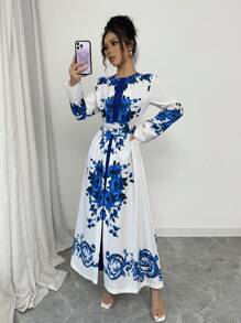 Elenzga 2pcs Women Long Sleeve Jacket And Dress Set, Casual And Fashionable For Daily Wear Fall Cloth For Women - Multicolor - View 8
