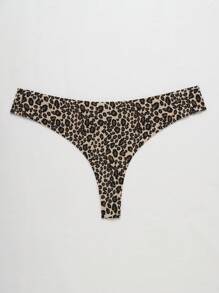 Leopard Print Hollow Out Sexy & Bold String Thong Panties ClassicAnimalPrint - Multicolor - View 6