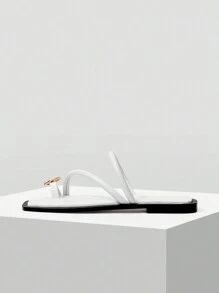 MOTF PREMIUM Modische lässige Vintage-Pendler-Sandalen für Damen mit mehreren Riemen, bequem für den Alltag - Weiss - Übersicht 4