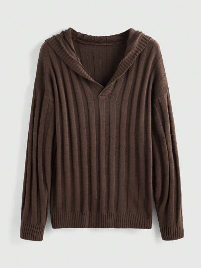 Grunge Punk Jersey con capucha de unicolor de manga larga para hombres, casual y para uso diario