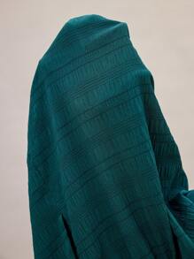 EMERY ROSE 大码女式抽绳腰口袋宽松波西米亚风百慕大短裤，女式西装 - 水鴨藍 - 查看 7