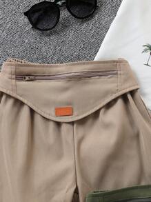 6 piezas de conjunto de camisas con cuello polo de botones y pantalones cortos casuales con diseño de árbol de palma y paisaje marino en colores alegres, adecuado para uso diario, escuela, resort, playa, campamento de verano, verano, para niños