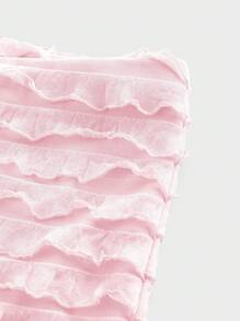 SHEIN Essnce Women's Casual Fashion Low Rise Slim Fit Elasticity Mini Shorts Women Boxer Shorts Ruffle Shorts Bottoms All-Match Shorts Tomato Girl CoquetteSummer Kawaii Bow Women Ruched Micro Mini Shorts