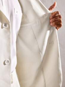 AKNOTIC Business Casual Chaqueta casual de traje asimétrica para hombre con mangas raglán, de tela tejida blanca con parches de tela con grabado de cristal rhinestone, parches de color contrastante, adecuada para uso diario, vacaciones, bodas, fiestas, regalo de graduación, primavera/verano
