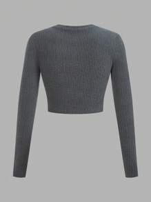 Muchica 3 件女式罗纹长袖 T 恤，简约时尚休闲日常穿着 - 彩色 - 查看 6