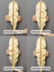 5x5身體波浪式蕾絲前置假髮，20-32英寸長613金髮身體波浪式蕾絲前置假髮，適用於女性，100％未經處理的天然人髮假髮 - S613 - 查看 2