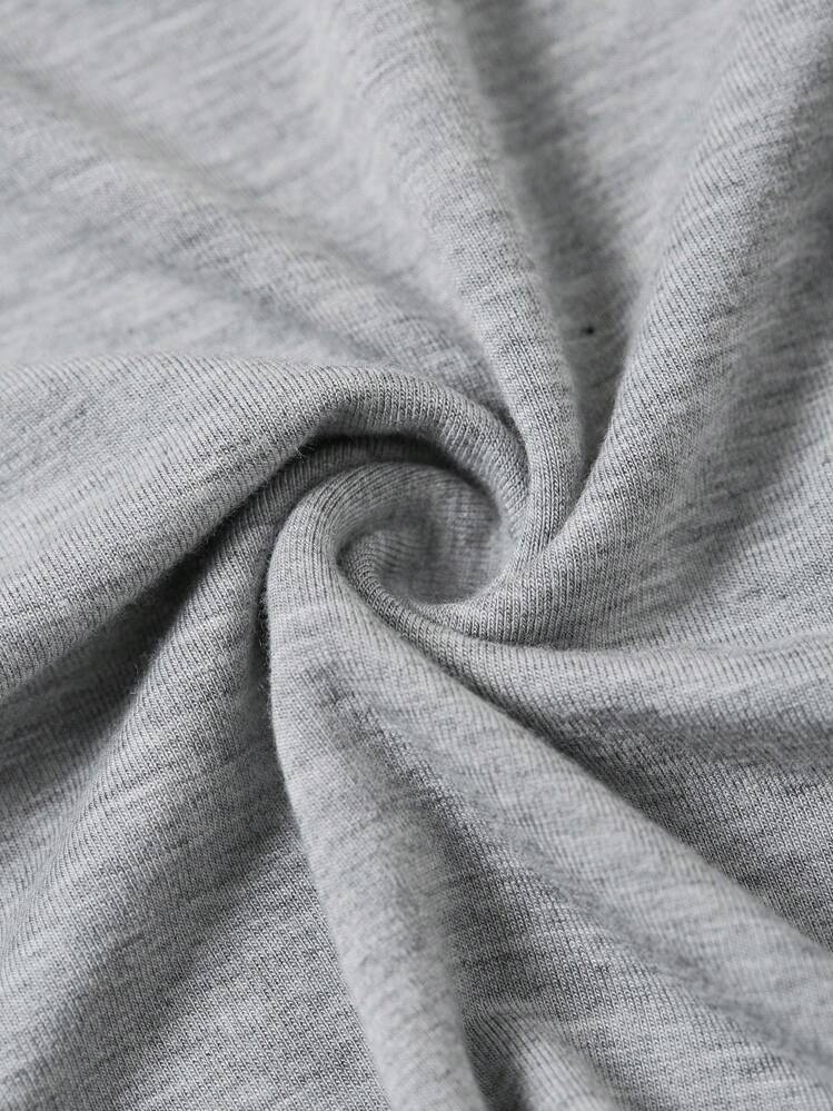 SHEIN EZwear 2pcs/Set Women's Summer Knit Fitted Slip Dress - Multicolor - View 5