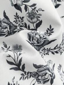 Soleia Vestido de tirantes de gasa con estampado floral y volantes para el verano, tiempo libre y vacaciones para mujeres