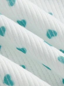 Sweetina Quần short bó sát lưng thấp họa tiết trái tim giản dị - Màu xanh lam - Xem 5