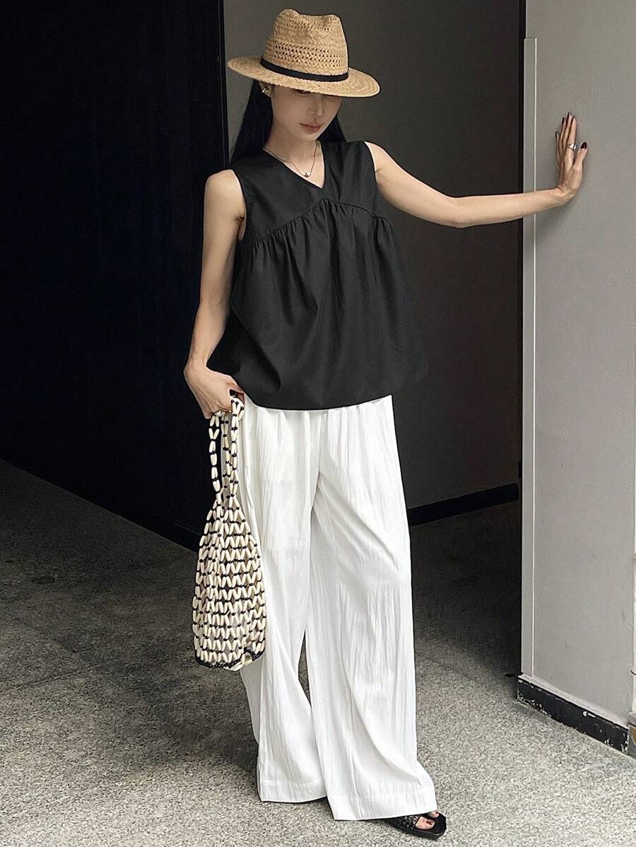 DAZY 女士都市风吊带背心和长裤两件套,春夏女士休闲套装 - 彩色 - 查看 1