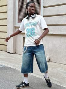 Manfinity VCAY Men's Digital Print Mesh Loose Fit Crew Neck Tank Top - Multicolor - View 3