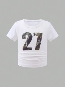 Baby Mädchen Kleinkind 0-3J Straßen Mode Camouflage Cargohose Crop Top Jersey Outfit