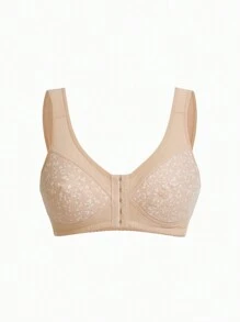 BloomMama 1 buah Bra Menyusui Wanita Motif Bunga Kecil Patchwork - Aprikot - View 1