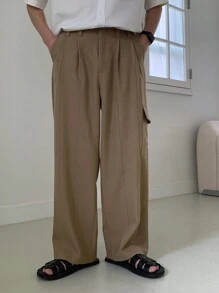 DAZY Plain-Colored Khaki Men's Suit Pants, Suitable For Commuting, Spring/Summer