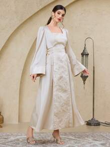 Modelyn Women's Turkish & Arabic Traditional Long Dresses Kaftan Jalabiya Dress - Multicolor - View 5