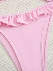 Swim Mod 2 件套女士沙滩装泳装比基尼套装适合夏季海滩度假 - 粉色 - 查看 5