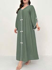 Al Najma Große Größen minimalistischer Modekausal täglicher arabischer Stil bescheidener Kaftan