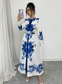 Elenzga 2pcs Women Long Sleeve Jacket And Dress Set, Casual And Fashionable For Daily Wear Fall Cloth For Women - Multicolor - View 6