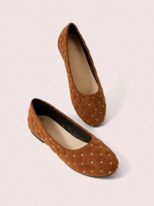 CUCCOO DOLLMOD Fashionable Versatile Simple Casual Flat Shoes Valentine's Day - Brown - View 9