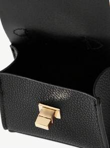 SHEIN SXY Llavero mini con soporte, monedero, bolsa para auriculares - Negro - Ver 5