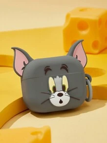 TOM & JERRY X SHEIN 可爱卡通动物形状耳机套 - 彩色 - 查看 10