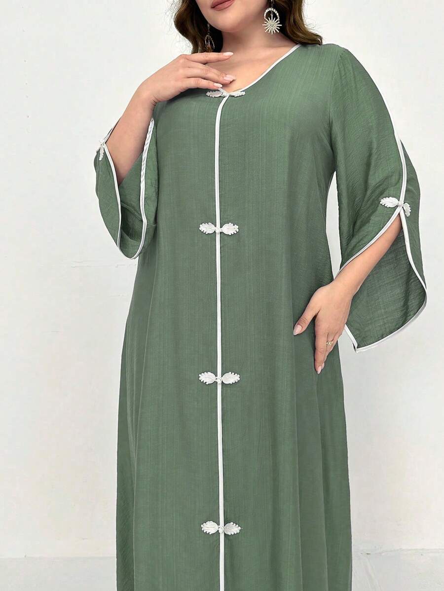 Al Najma Große Größen minimalistischer Modekausal täglicher arabischer Stil bescheidener Kaftan
