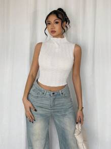 Chiquease Women's Plain Sleeveless Top, Casual And Fashionable For Everyday Wear