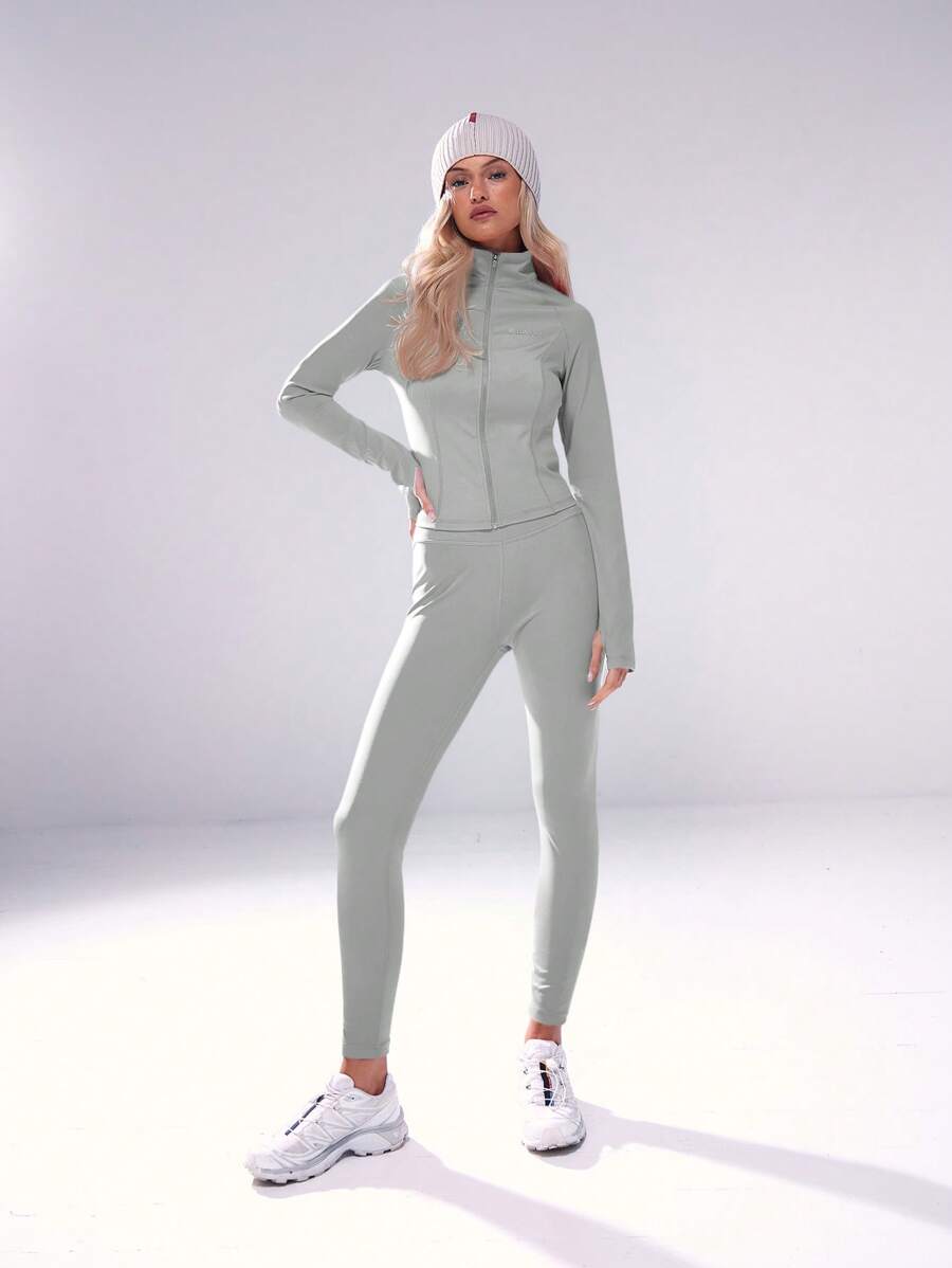 Musera Sport High Waist Leggings, For Padel, Tennis, Pickleball Gym Fitness - Grey - View 1