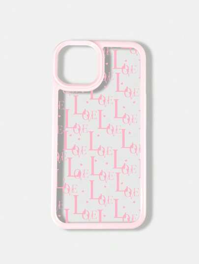 Kawaii 1 pezzo Custodia per telefono rosa brillante con forma a cuore, compatibile con iPhone 11, 12, 13, 14, 15 Pro Max